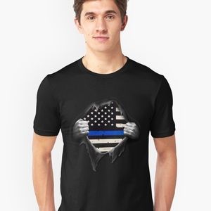 Police Thin Blue Line Unisex T-shirt 👮🏼‍♂️👕